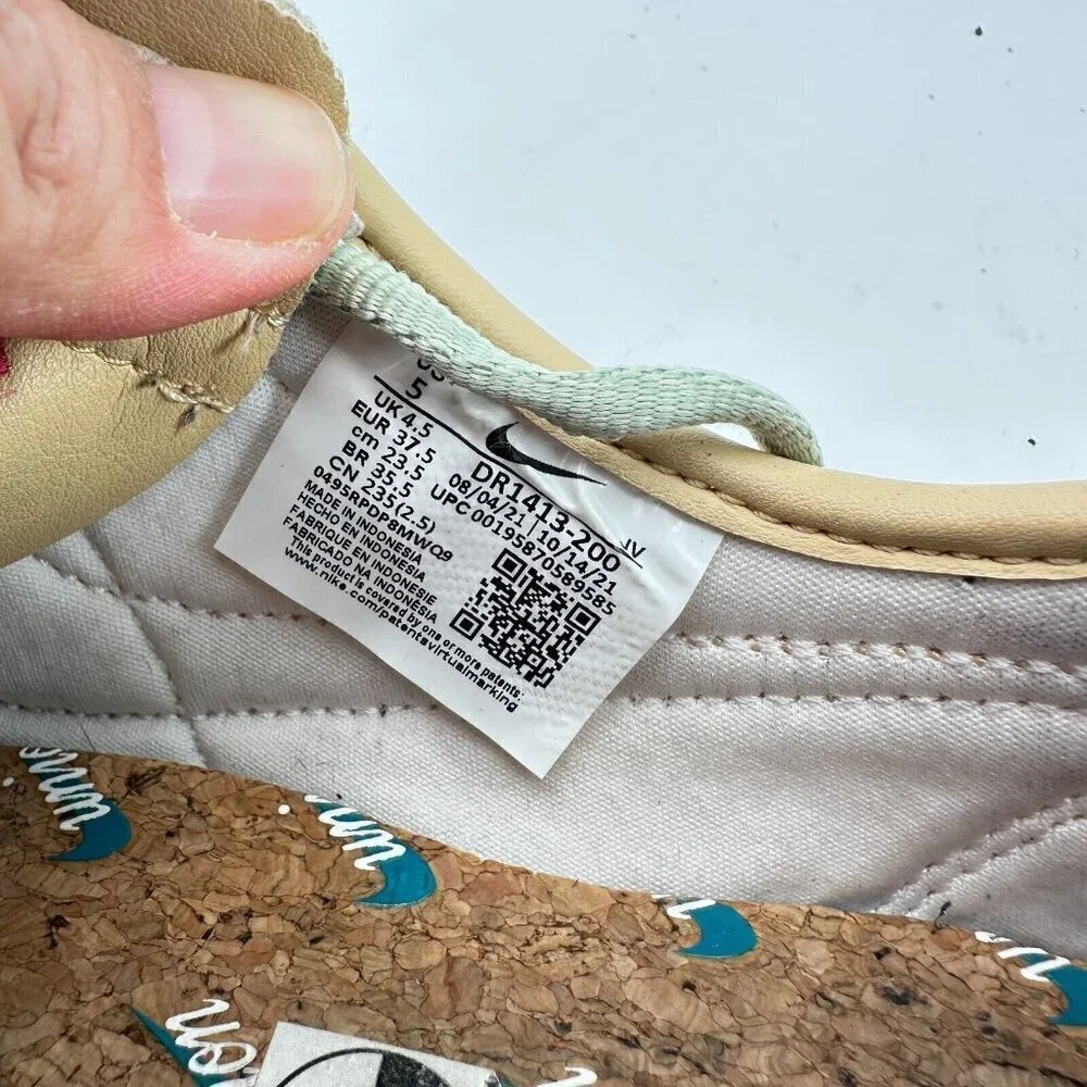 Nike Cortez Union Men Size 5 Women 6.5 DR1413-200 Sesame Clay Dutch Green Shoes - Picture 12 of 13